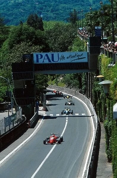 Formula Three Grand Prix: Race winner Renaud Derlot leads the field around the scenic Pau circuit