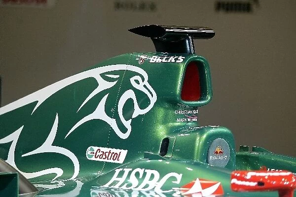 Formula One Launch: Airbox and cockpit surround detail on the new Jaguar R5