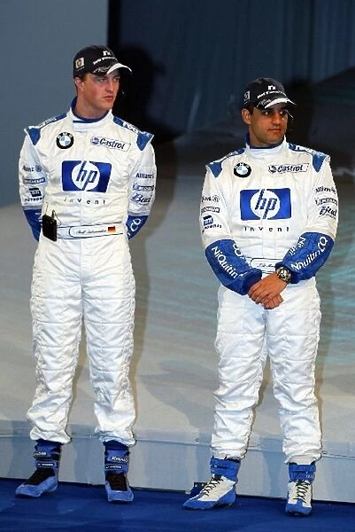 Formula One Launch: L-R: Williams BMW team mates Ralf Schumacher and Juan Pablo Montoya