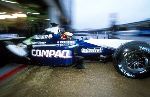 Formula One Launch: Ralf Schumacher BMW Williams FW24 leaves the pits to put the car through its first run