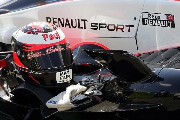 Formula Renault UK: The helmet of Paul Rees Mark Burdett Motorsport
