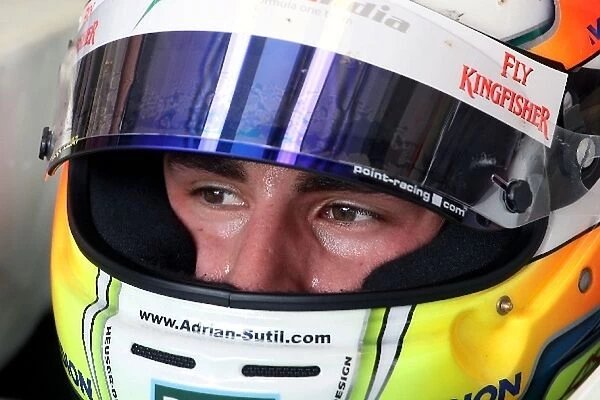 Formula One Testing: Adrian Sutil Force India F1