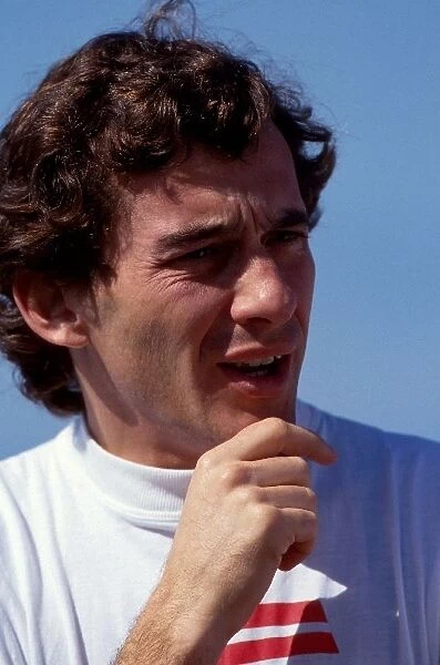 Formula One Testing: Ayrton Senna McLaren expresses his opinions on the Chrysler  /  Lamborghini V12 engine that McLaren is evaluating