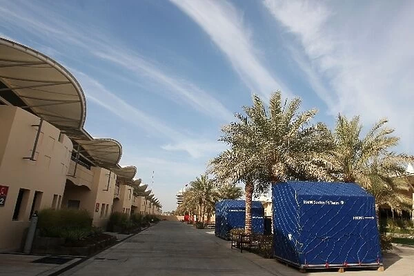 Formula One Testing: BMW Sauber cargo containers in the paddock