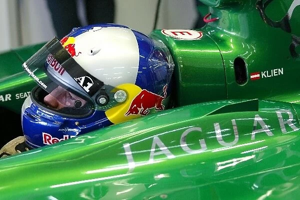 Formula One Testing: Christian Klien tests with Jaguar
