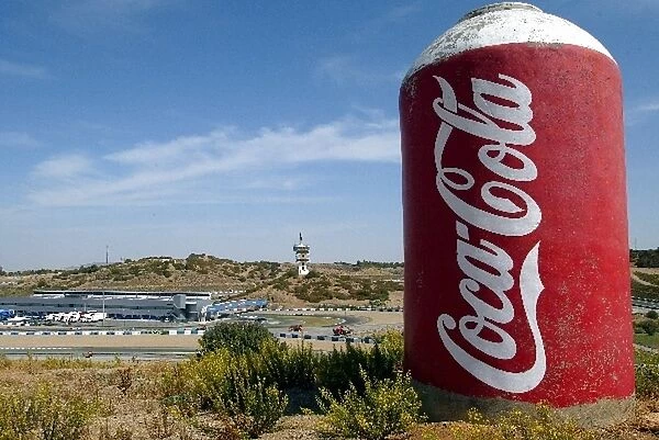 Formula One Testing: Coca Cola can on the hill overlooking Jerez