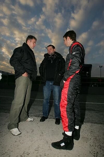 Formula One Testing: Will Davison Paul Stoddart Minardi Team Principal and Will Power