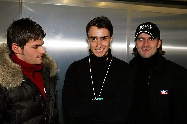 Formula One Testing: Fabrizio del Monte with Roman Rusinov and Markus Winkelhock who will test for MF1 Racing