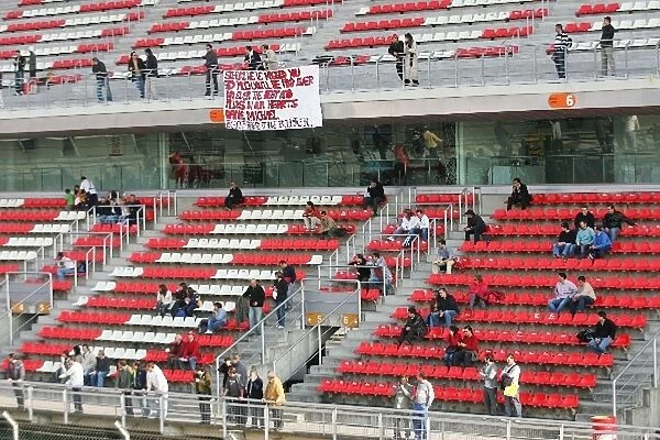 Formula One Testing: Fans of Michael Schumacher