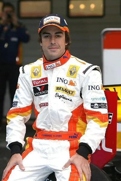 Formula One Testing: Fernando Alonso Renault at the launch