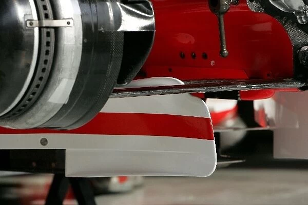 Formula One Testing: Ferrari F2005 barge board detail