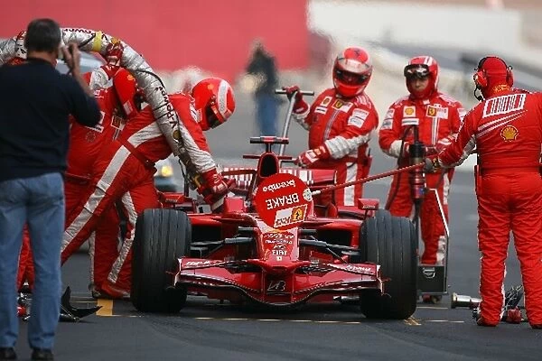 Formula One Testing: Ferrari make a pit stop