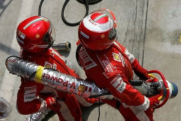 Formula One Testing: Ferrari refuellers: Formula One Testing, Monza, Italy, Friday 29 August 2008