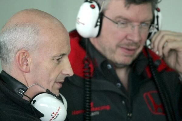 Formula One Testing: Gary Savage Honda Racing with Ross Brawn Honda Team Principal