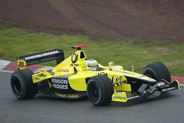 Formula One Testing: Giancarlo Fisichella topped the time sheets on the morning of day 4 in the Jordan Honda EJ11
