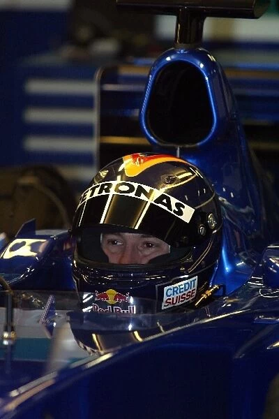 Formula One Testing: Heinz-Harald Frentzen has his first run in the new Sauber Petronas C22