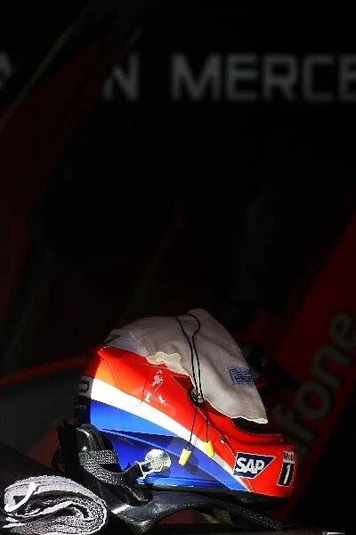 Formula One Testing: Helmet of Gary Paffett McLaren Test Driver