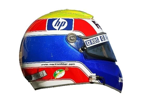 Formula One Testing: The helmet of Mark Webber Williams