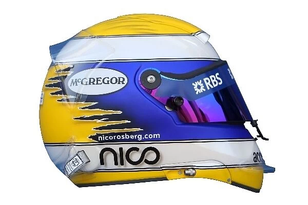 Formula One Testing: The helmet of Nico Rosberg Williams
