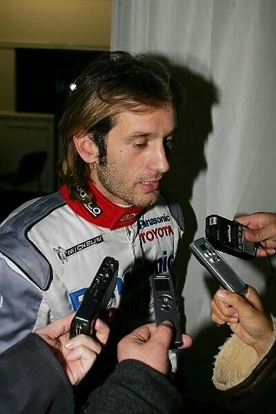 Formula One Testing: Jarno Trulli Toyota TF105 talks to the press about his first days testing in the new car