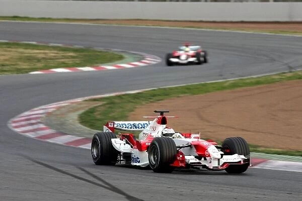 Formula One Testing: Jarno Trulli Toyota TF106 and Ralf Schumacher Toyota TF106