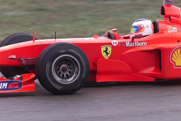 Formula One Testing, Jerez, Spain. 13  /  12  /  99 Rubens Barrichello tests for the Ferrari team. World LAwrence  /  LAT Photographic Tel: +44 (0) 181 251 3000 Fax: +44 (0) 181 251 3001