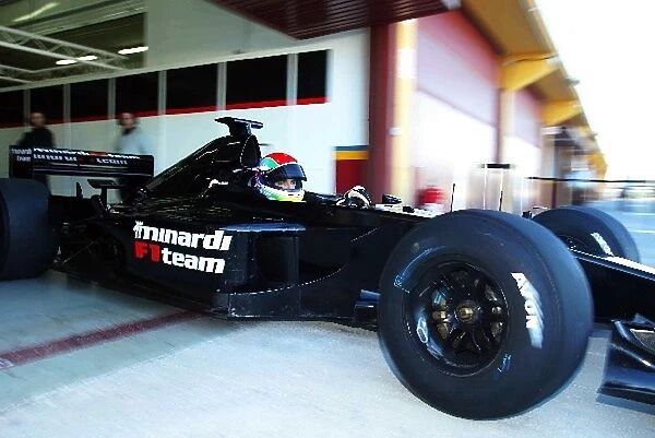 Formula One Testing: Justin Wilson ran in the Minardi PS01 on Avon tyres