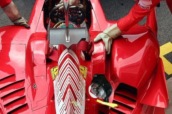 Formula One Testing: KERS unit on the sidepod of the car of Luca Badoer Ferrari