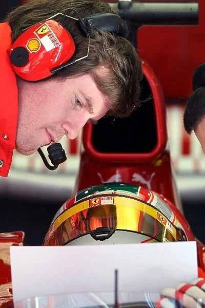 Formula One Testing: Luca Badoer Ferrari with Rob Smedley Ferrari Race Engineer