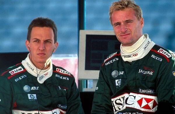 Formula One Testing: Luciano Burti and Eddie Irvine Jaguar