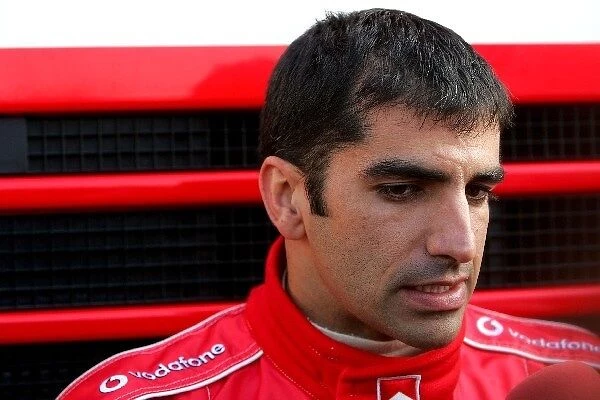 Formula One Testing: Marc Gene Ferrari talks with the media