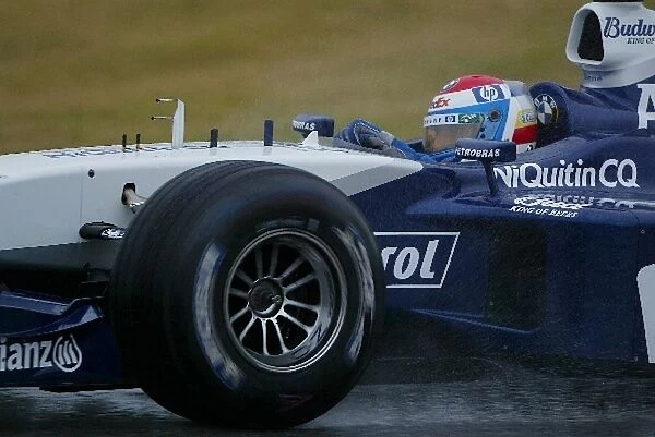 Formula One Testing: Marc Gene Williams BMW FW25 in very wet conditions at Jerez