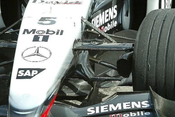 Formula One Testing: The McLaren Mercedes MP4  /  17D front suspension