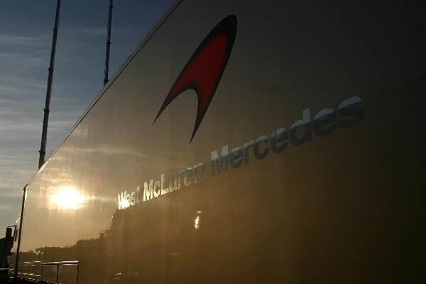 Formula One Testing: The McLaren transporter