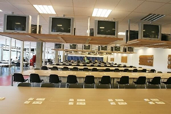Formula One Testing: Media centre facilities at the Spa circuit