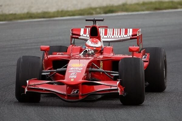 Formula One Testing: Michael Schumacher Ferrari F2008 running with slick tyres and down force levels similar to 2009 regulations