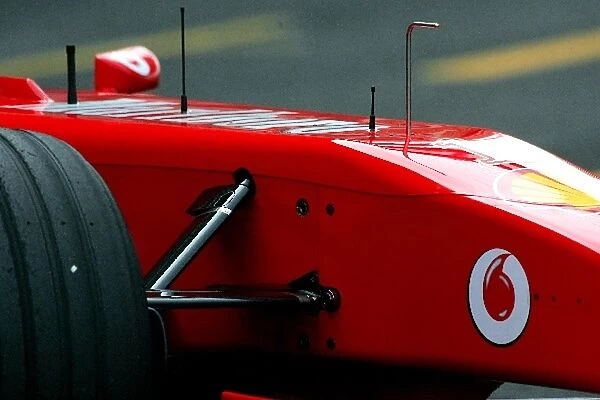 Formula One Testing: Michael Schumacher tries out a new nose section on the Ferrari F2004