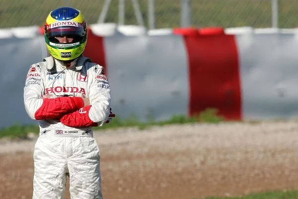 Formula One Testing: Mike Conway Honda RA107 after he spun