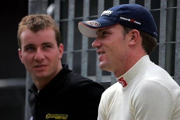 Formula One Testing: Nicky Pastorelli Jordan and Robert Doornbos Minardi Cosworth