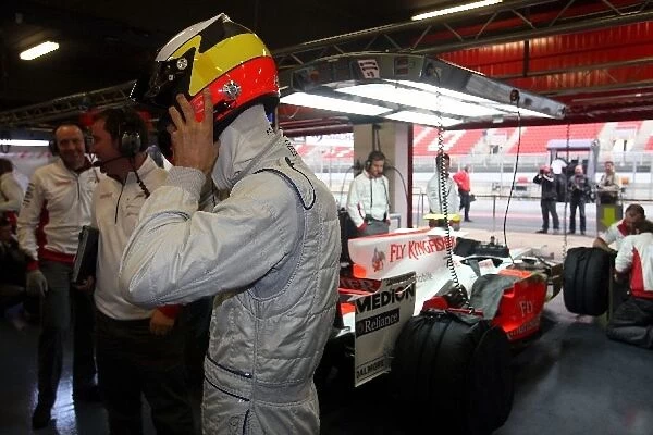 Formula One Testing: Pedro De La Rosa tests for Force India F1 test driver