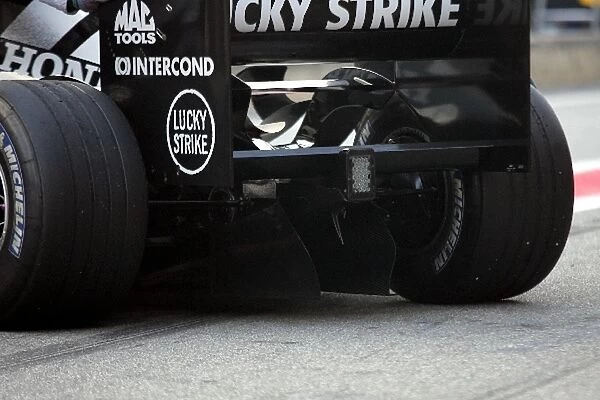 Formula One Testing: The rear diffuser on the BAR development car