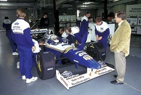 Formula One Testing: Riccardo Patrese has his first test in a Formula One car for 3 years driving the championship-winning Williams Renault FW18
