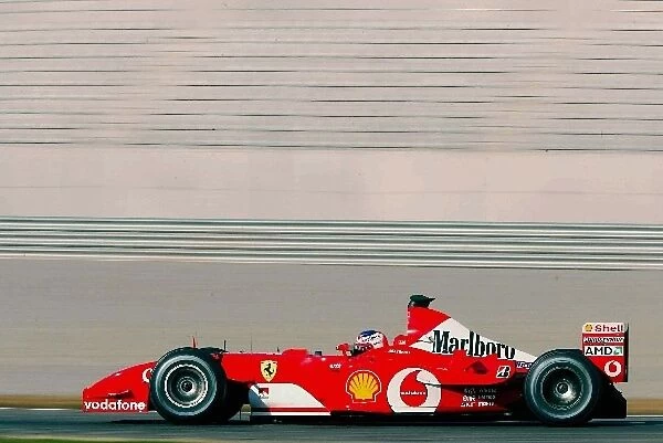 Formula One Testing: Rubens Barrichello tests the Ferrari F2002