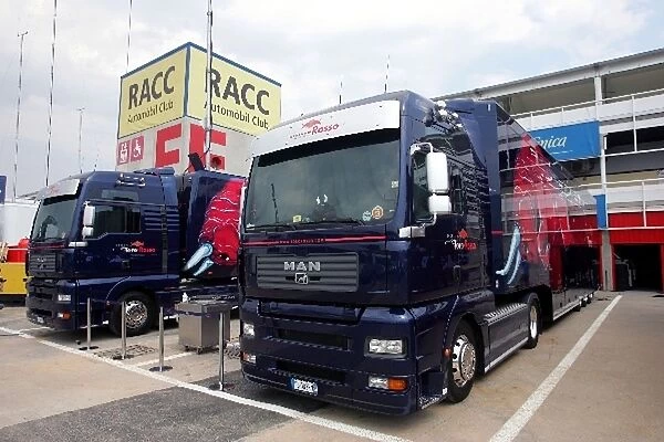 Formula One Testing: Scuderia Toro Rosso trucks