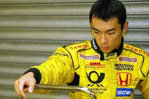 Formula One Testing: Takuma Sato Jordan: Formula One Testing, Day One, Silverstone, England, 2 October 2002
