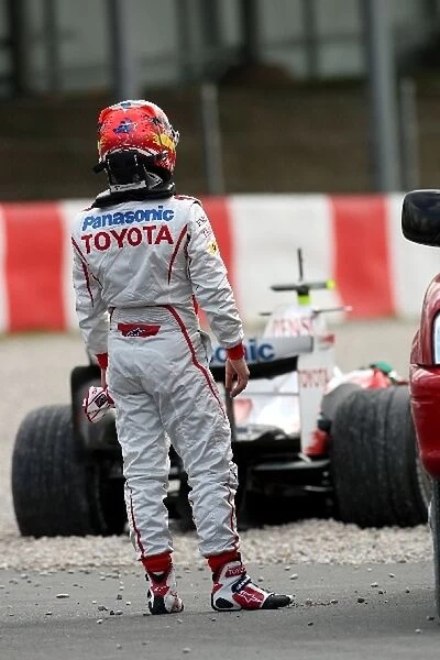 Formula One Testing: Timo Glock Toyota had a spin