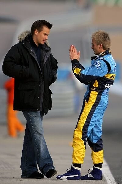 Formula One Testing: Toni Vilander and Heikki Kovalainen Renault Test Driver