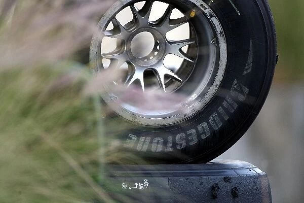 Formula One Testing: Used wheels and tyres