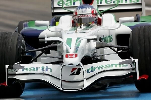 Formula One Testing: Front wing detail of Alex Wurz Honda RA108