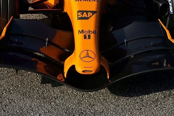 Formula One Testing: Front wing of the McLaren Mercedes MP4  /  21